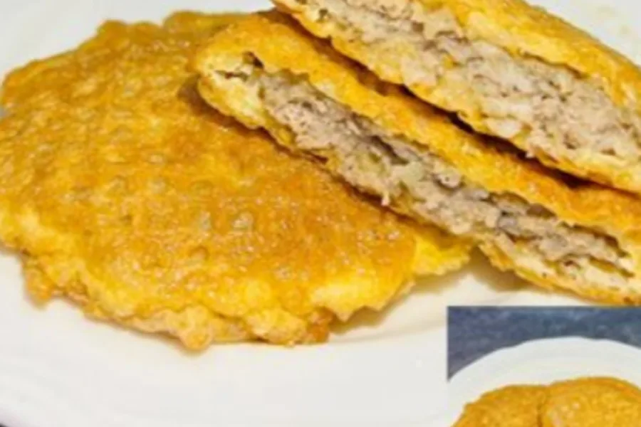 Вафельные коржи с фаршем нежные и вкусные с пылу с жару