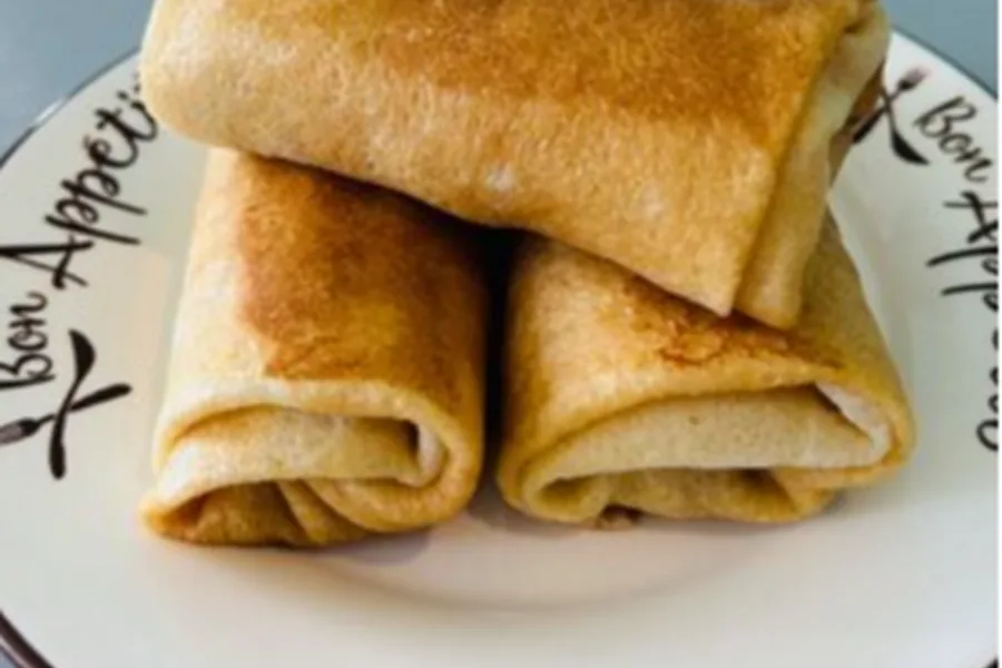 Блинчики домашние с ветчиной и сыром
