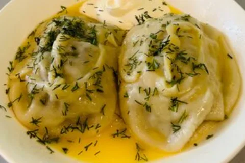 Манты с рубленой курицей