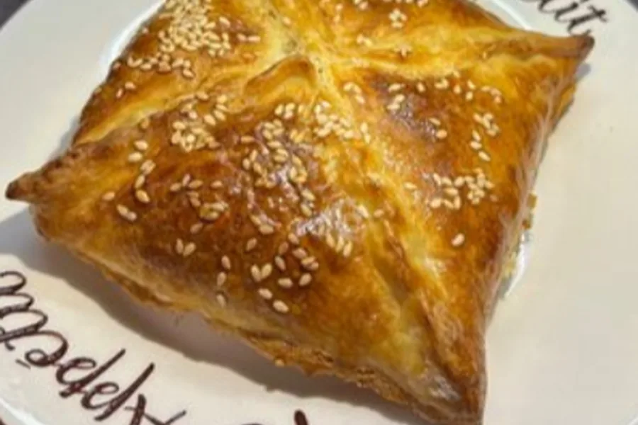 Самса хрустящая с курицей с пылу с жару