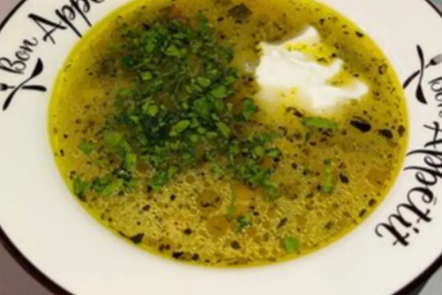 Суп рассольник с курицей
