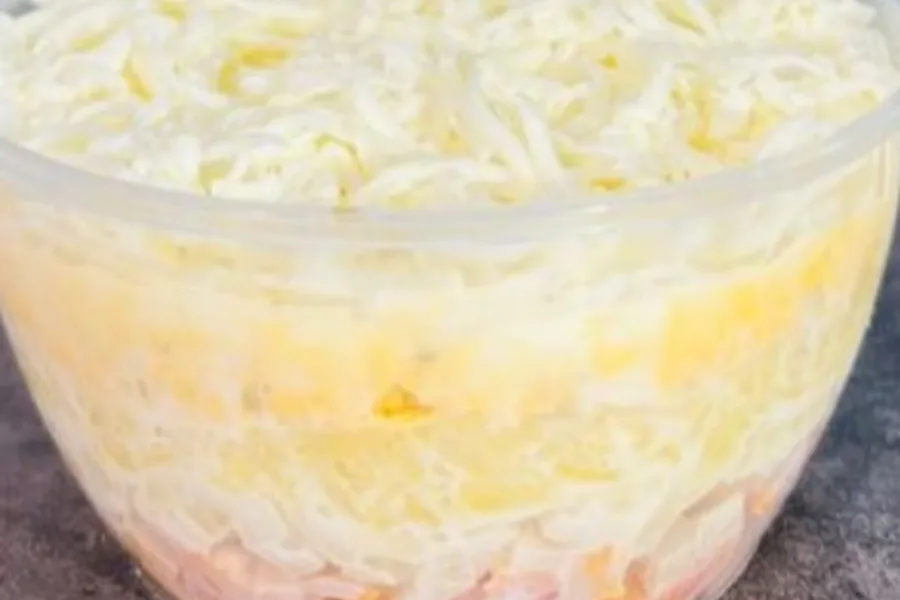 Салат Невеста с копченой курицей