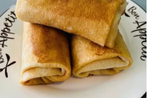 Блинчики домашние с мясом и рисом