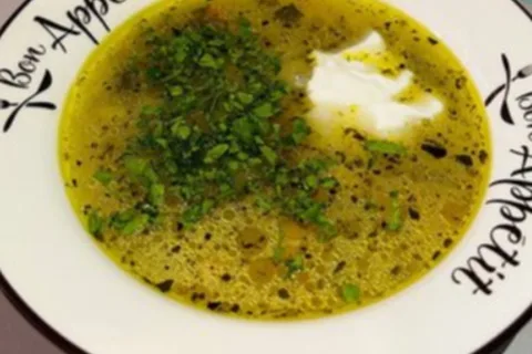 Суп рассольник с курицей